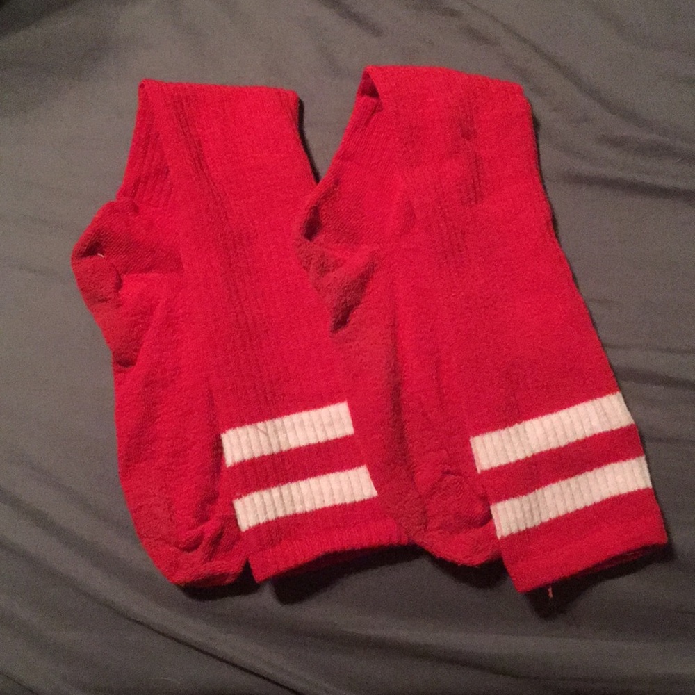 Red tube socks